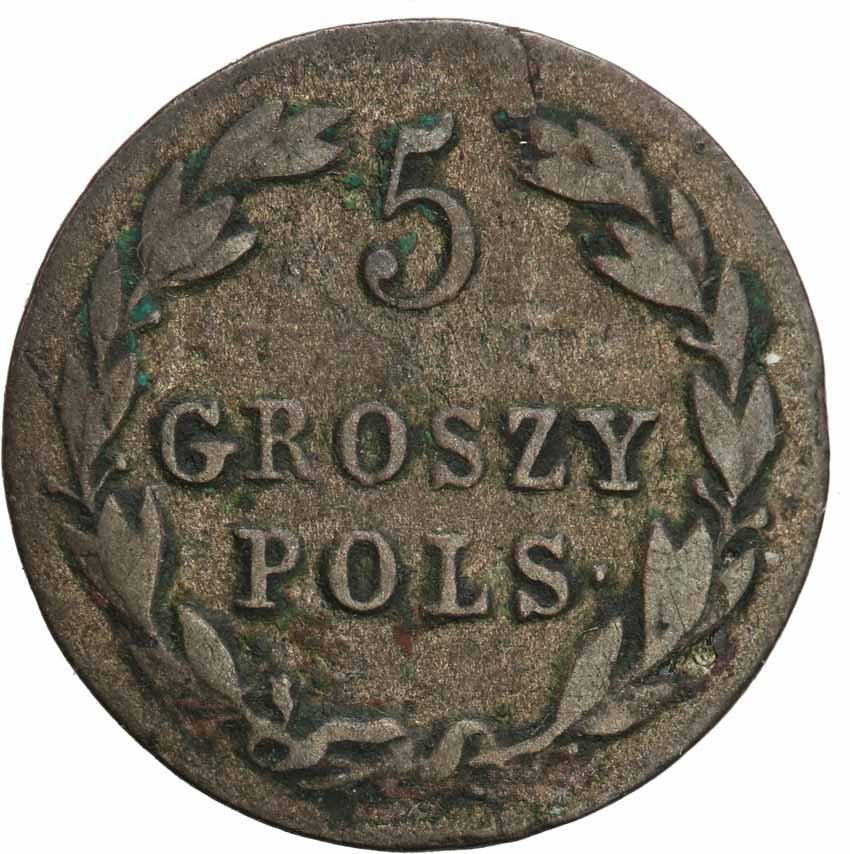 Polska XIXw./Rosja, Aleksander l. 5 groszy 1824 IB, Warszawa
